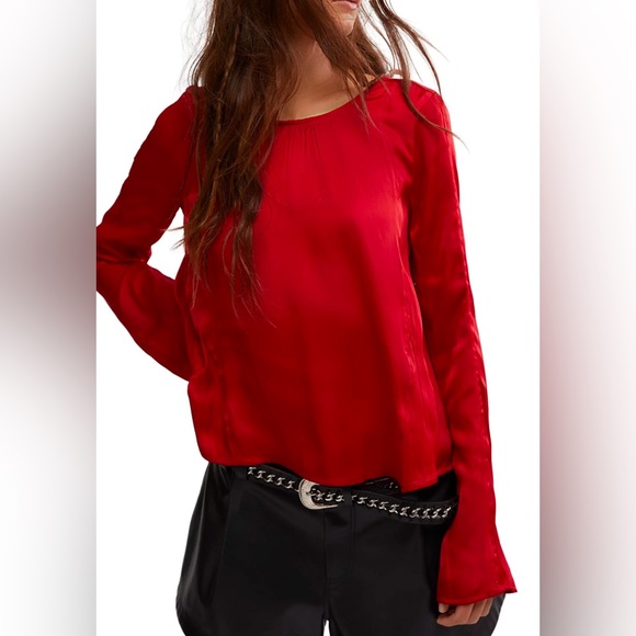 Free People Tops - NWT Free People Women's Arabella Tie-Back Blouse